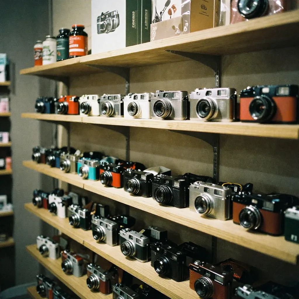 Wide aisle with labeled racks and soft daylight